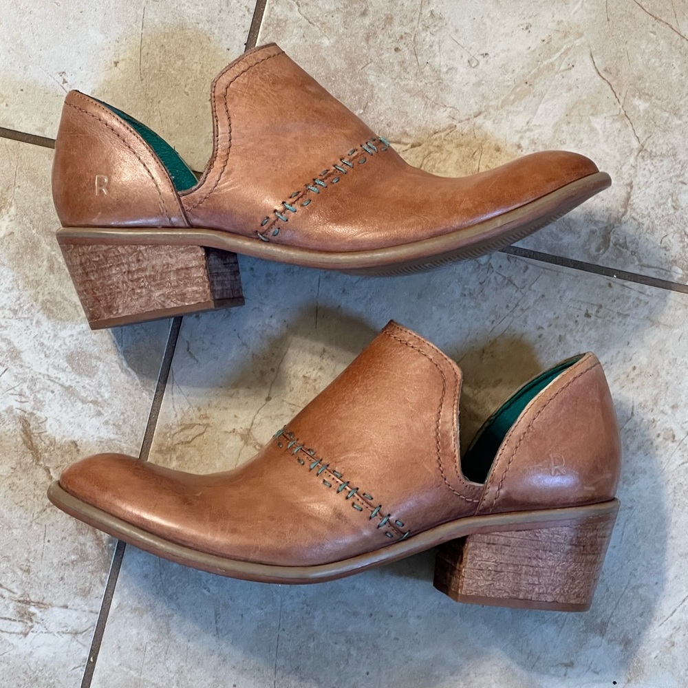 Tan Leather Ankle Booties